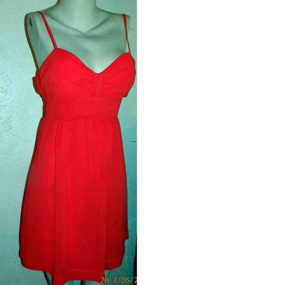 Johnny Martin NWOT  Red Spaghetti Strap Dress - Picture 4 of 5
